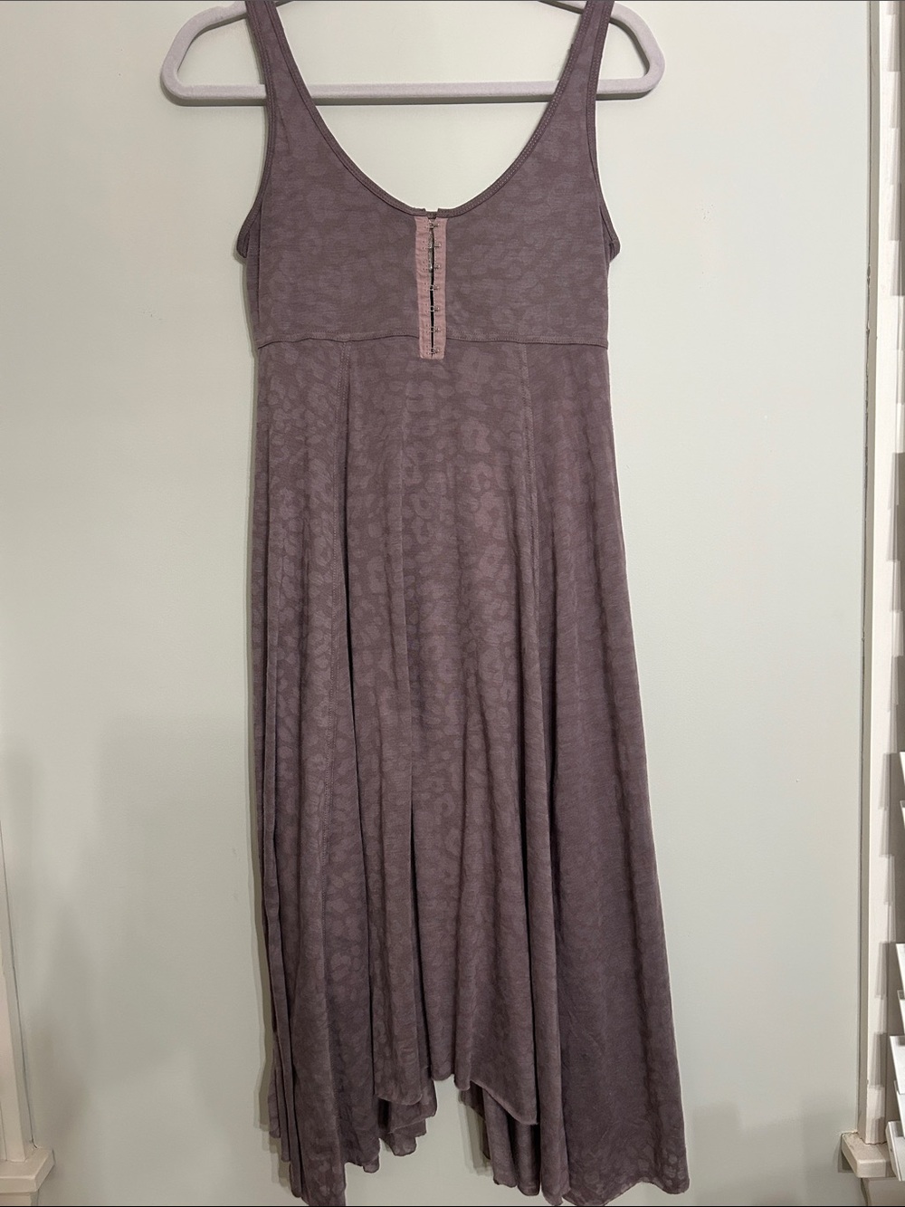 Free People Dusty Mauve Asymmetrical Hem Tank Dress